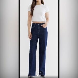 High Rise Dark Blue Women's Jeans inseam 32’